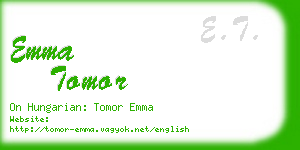 emma tomor business card
